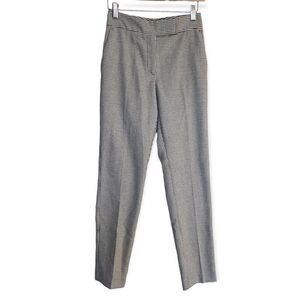Reiss Black/White Houndstooth High-Rise Tapered-Leg Pants Size 0